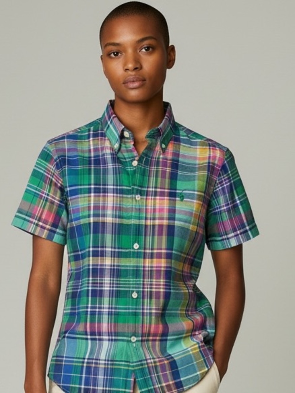 Polo by Ralph Lauren Kids Vibrant Plaid Button-Down Shirt Size:7 - Picture 1 of 2